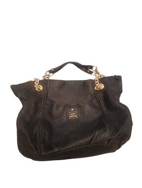 Juicy Couture Black Leather Duchess Daydreamer Hand Bag Y2K